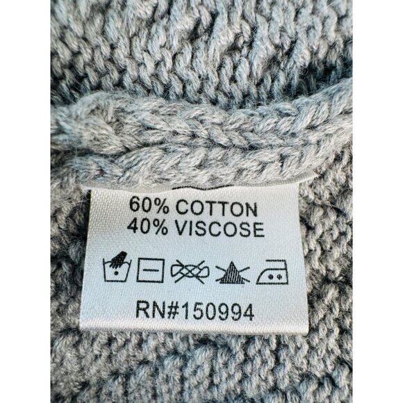 NWOT Bellini Gray L Cold Shoulder Knit Tunic Sweater Dress Turtleneck - Picture 9 of 14